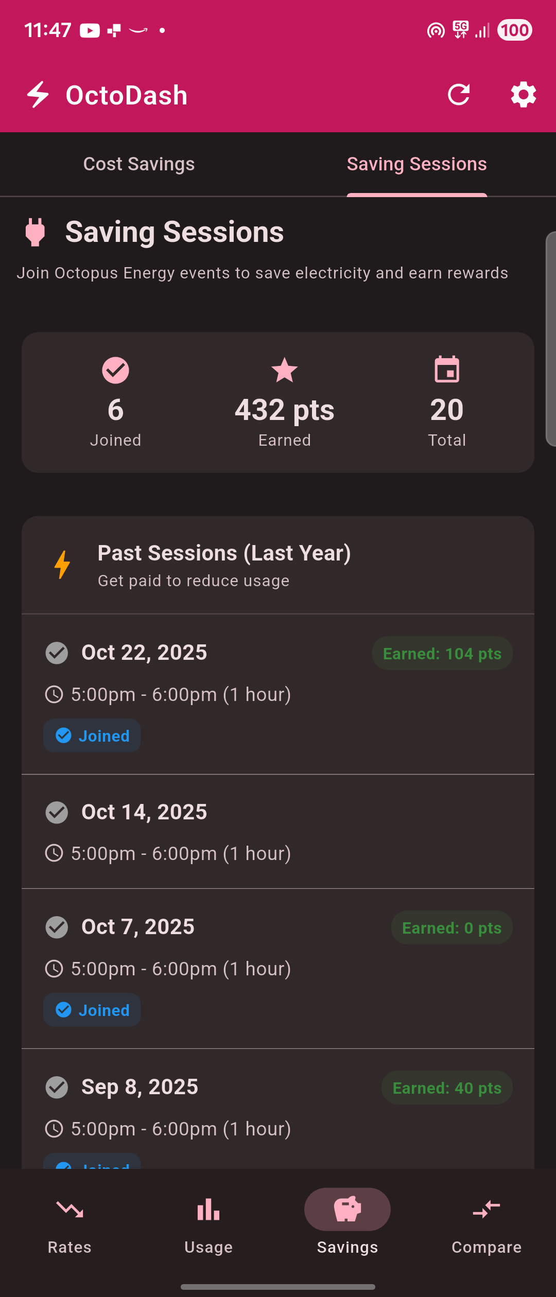 OctoDash usage tracking