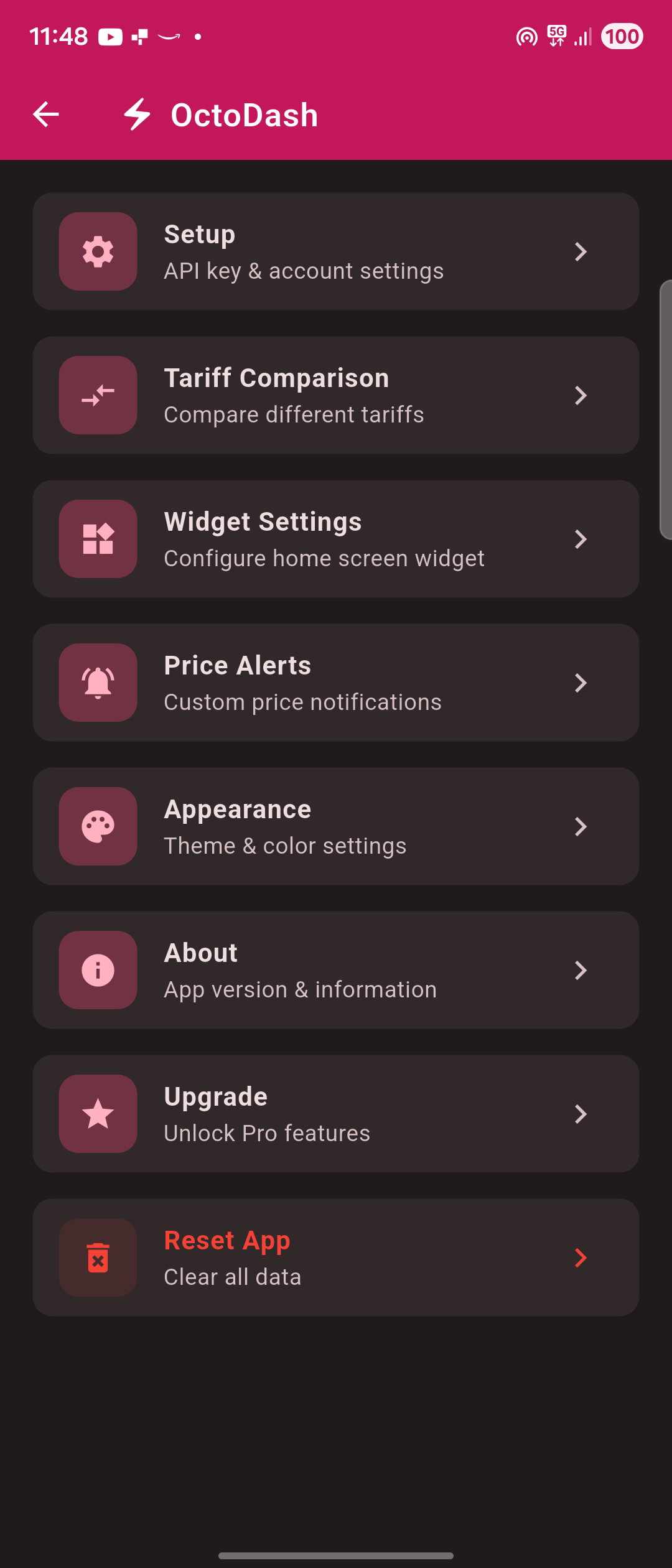 OctoDash savings view