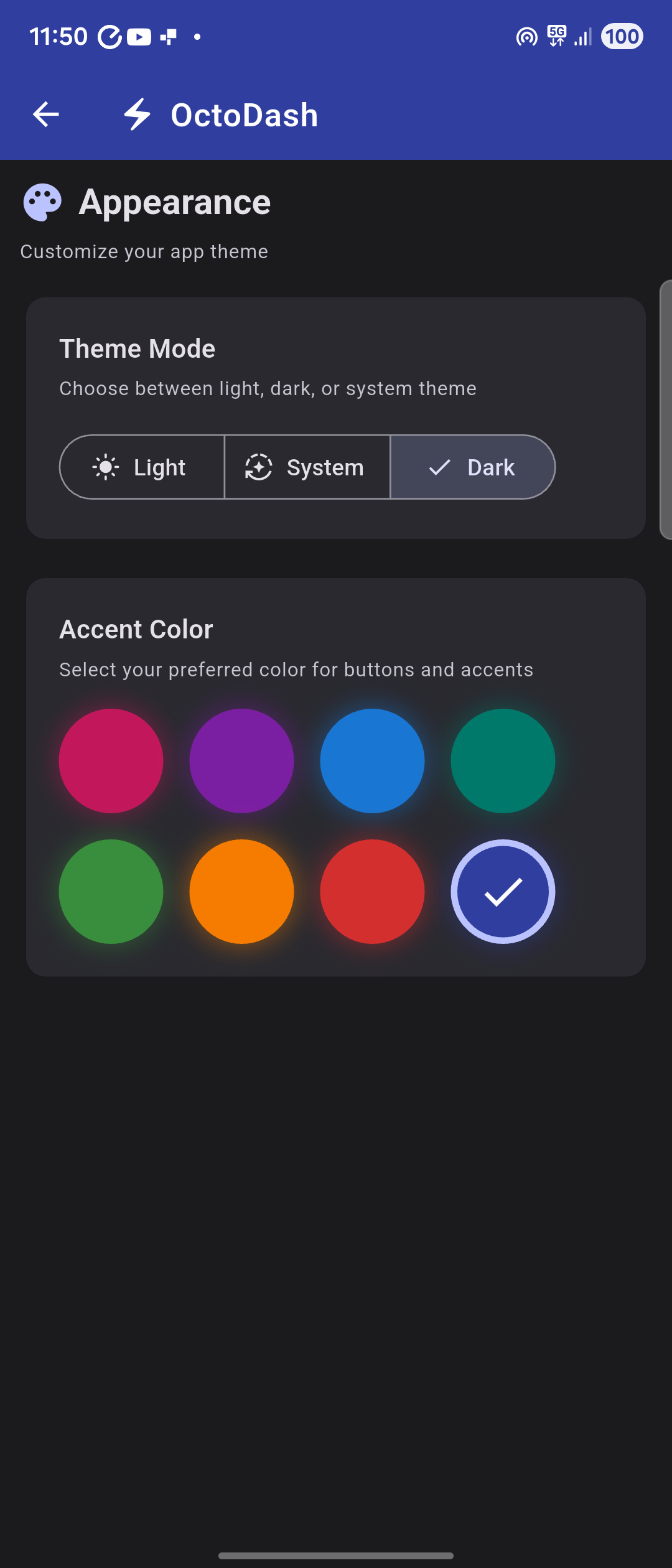 OctoDash rate details